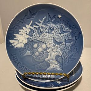 Bing & Grondahl Juleneget Christmas Peace Jule Aften 1981 Plate - Denmark Made